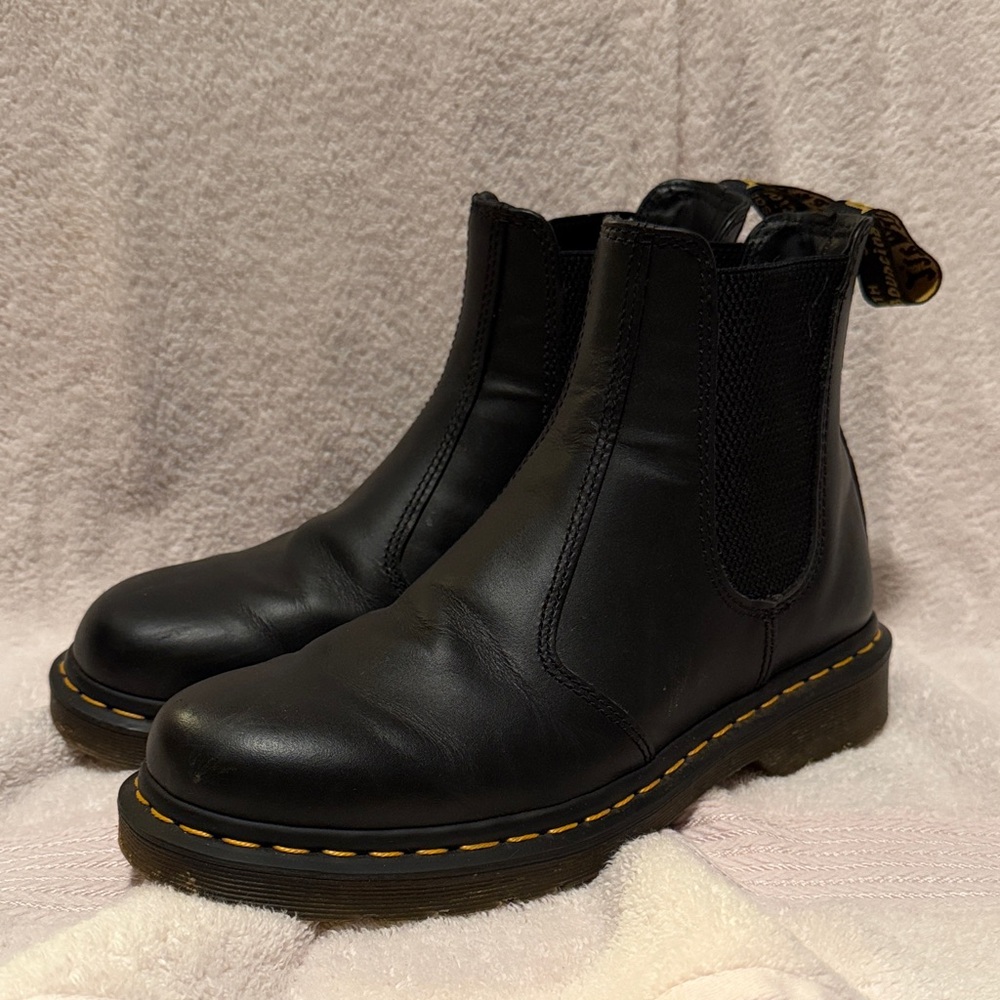 Black Leather Dr. Martens Chelsea Boots